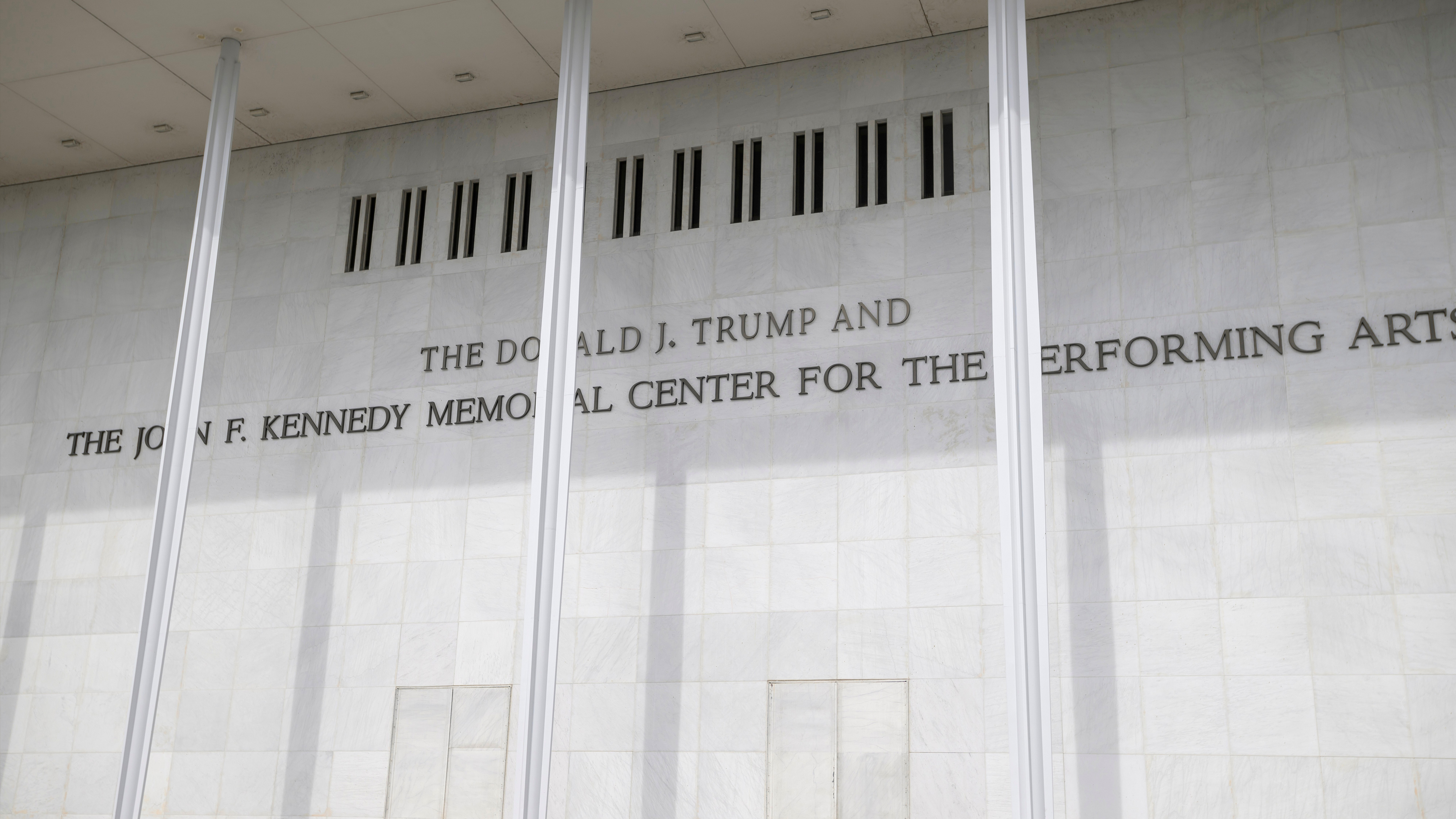 Source-feed image associated with Judge denies Kennedy Center request for pause in ruling ordering Trump's name removed from building
