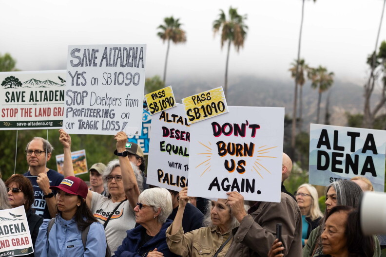 Source-feed image associated with What will a rebuilt Altadena look like? Residents push a state bill that would limit density
