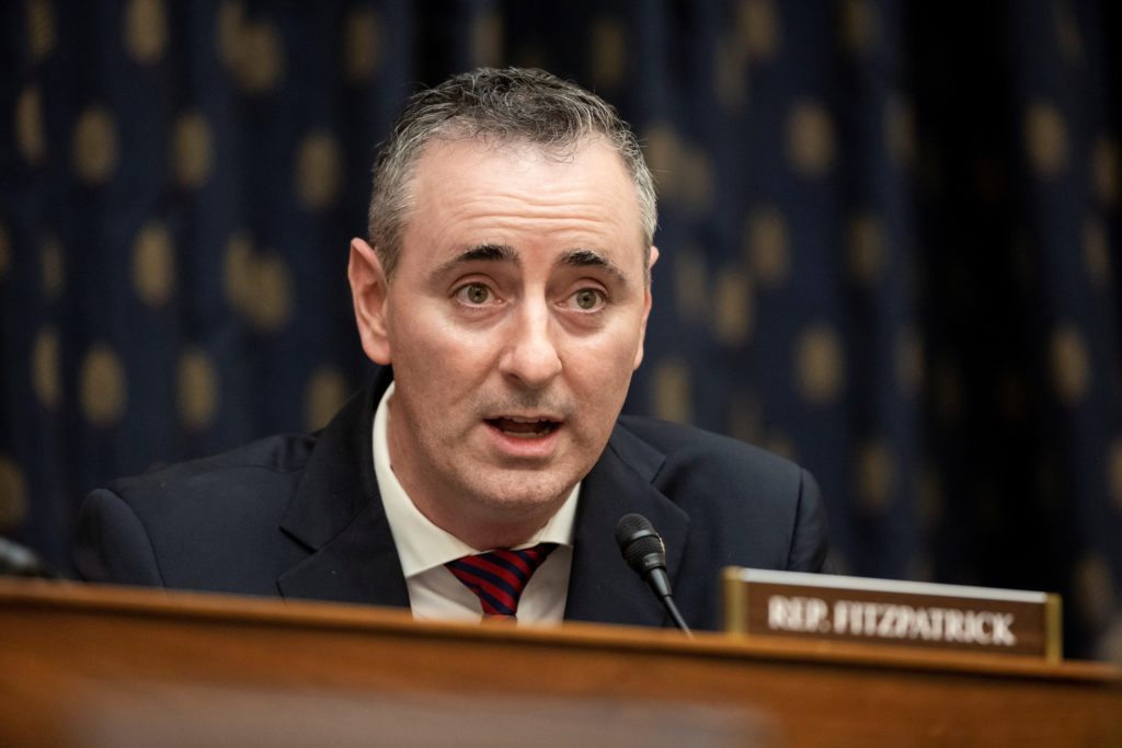 Source-feed image associated with Rep. Brian Fitzpatrick on what's driving a wedge between some Republicans and Trump