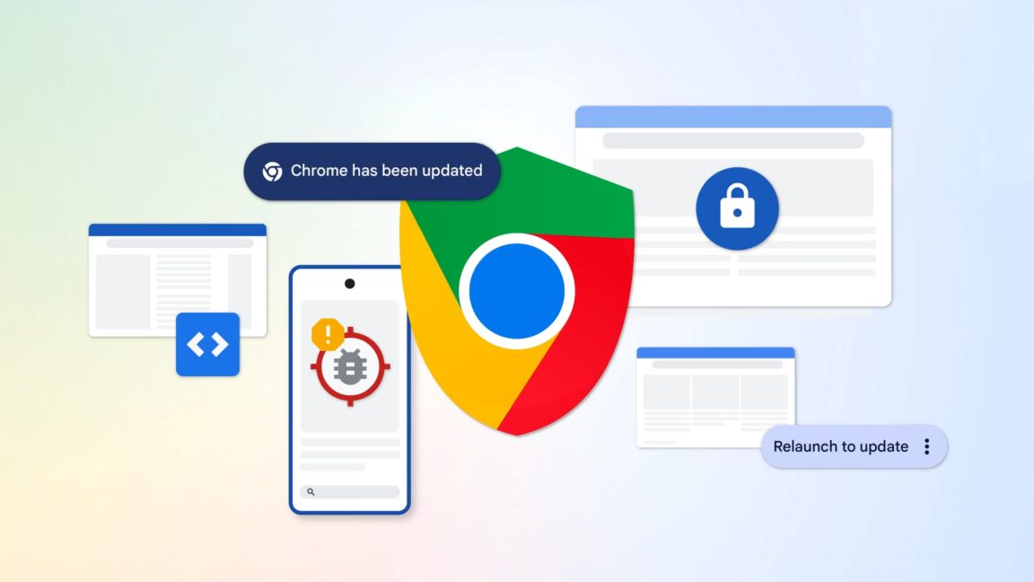 Source-feed image associated with Chrome may get faster updates with no restart required