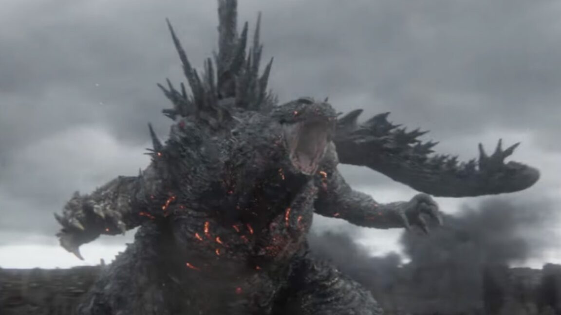 Source-feed image associated with Godzilla Minus Zero IMAX trailer teases King Ghidorah