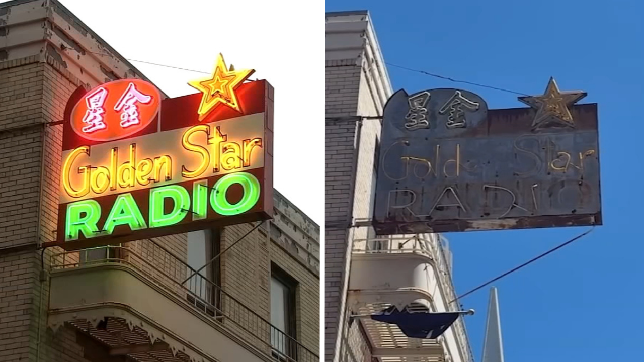 Source-feed image associated with SF Chinatown's historic Golden Star Radio sign restored back to life after nearly 60 years
