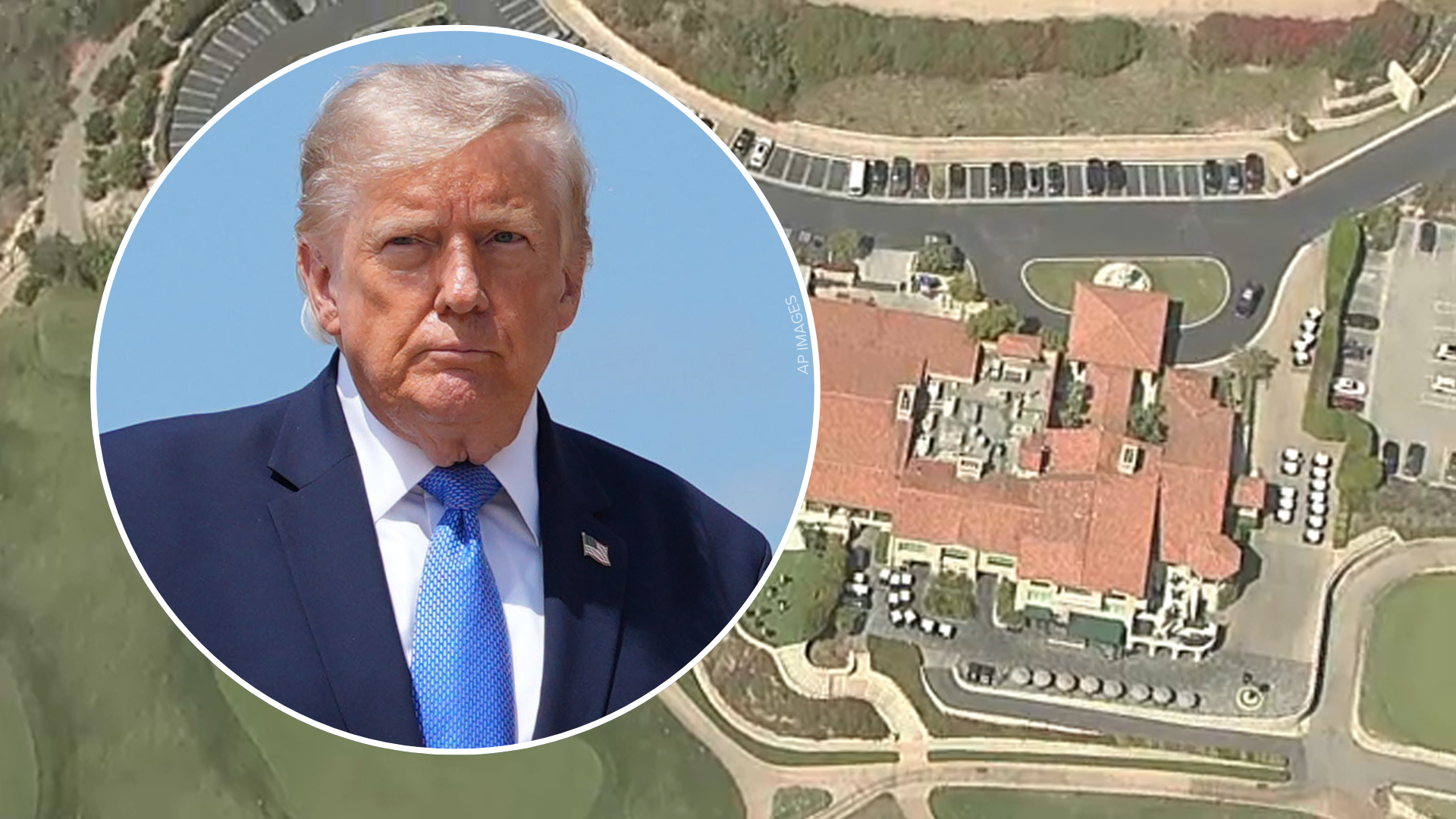 Source-feed image associated with Man arrested at Trump LA golf course days before president's planned visit