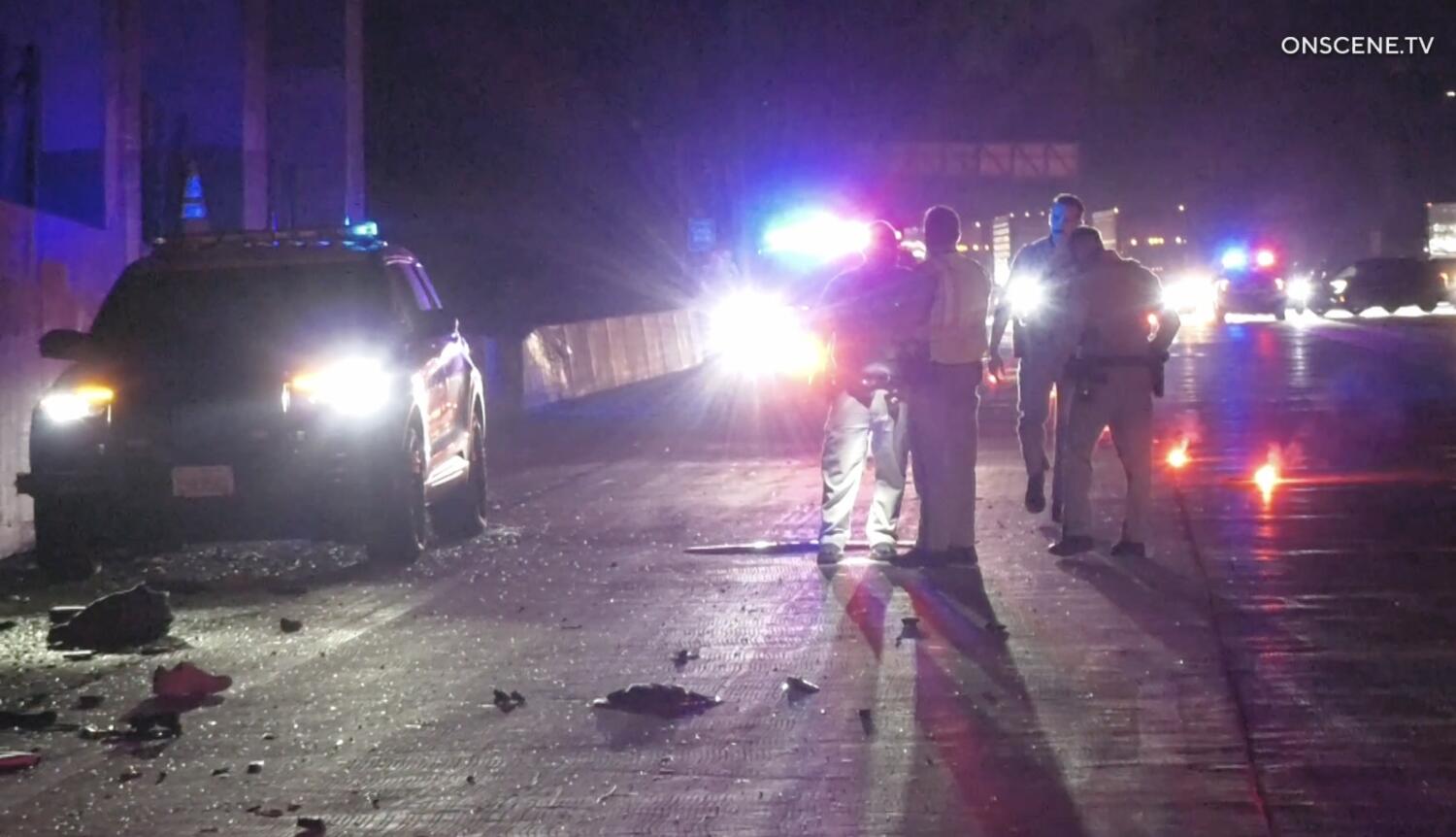Source-feed image associated with L.A. firefighters mourn colleague killed in highway collision with semi truck