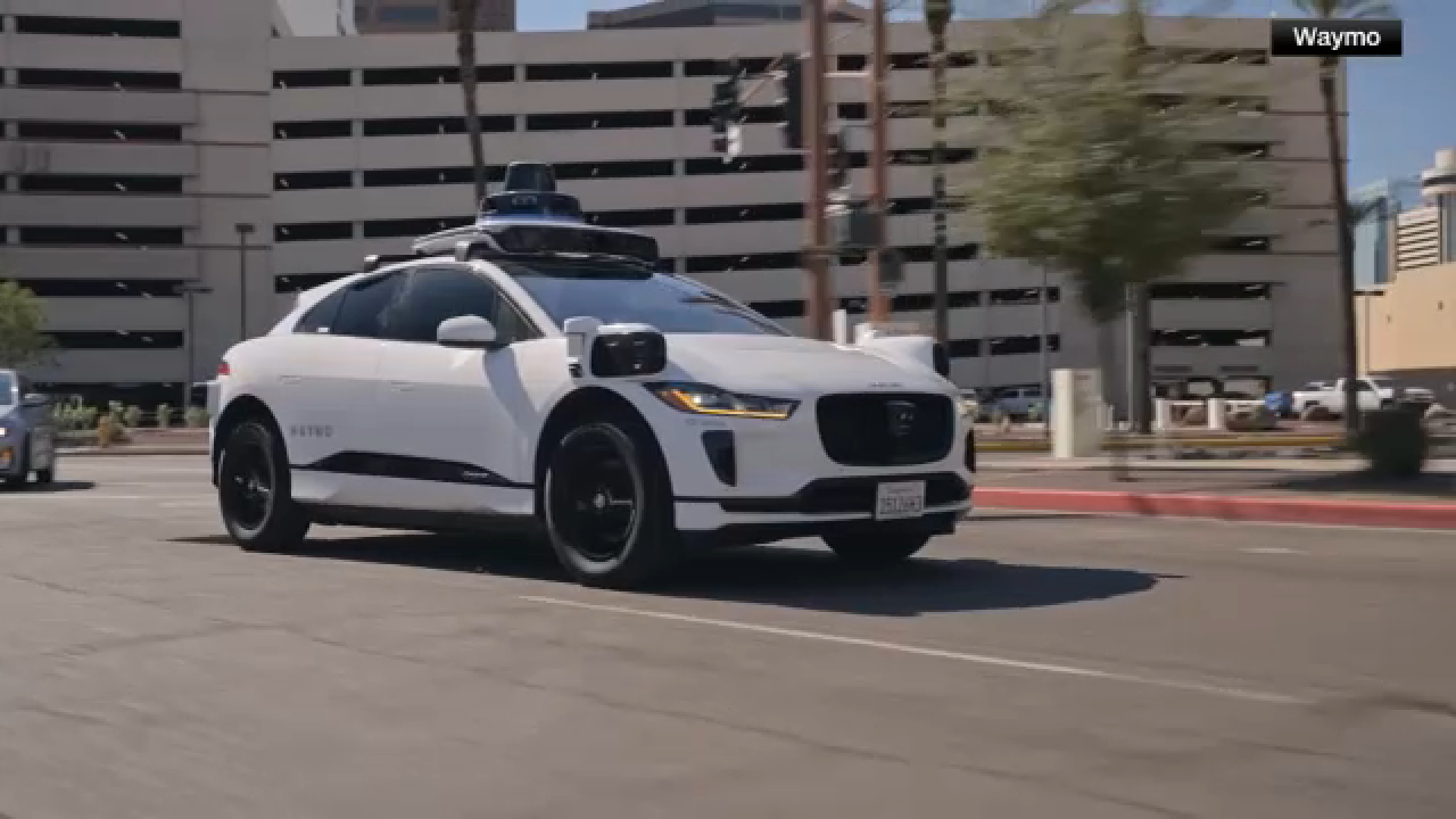 Source-feed image associated with Waymo pulls nearly 3,900 robotaxis after cars drive into closed highway work zones