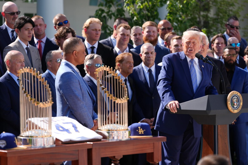 Source-feed image associated with Trump fetes Dodgers at the White House again, saying the team is ‘one of the great brands’