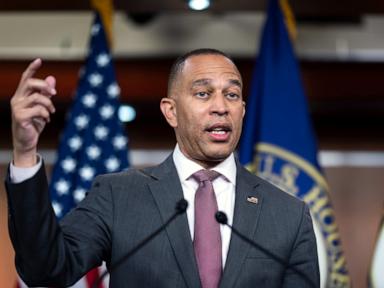 Source-feed image associated with House Democratic leader Hakeem Jeffries kicks off 100 days till midterms with affordability agenda
