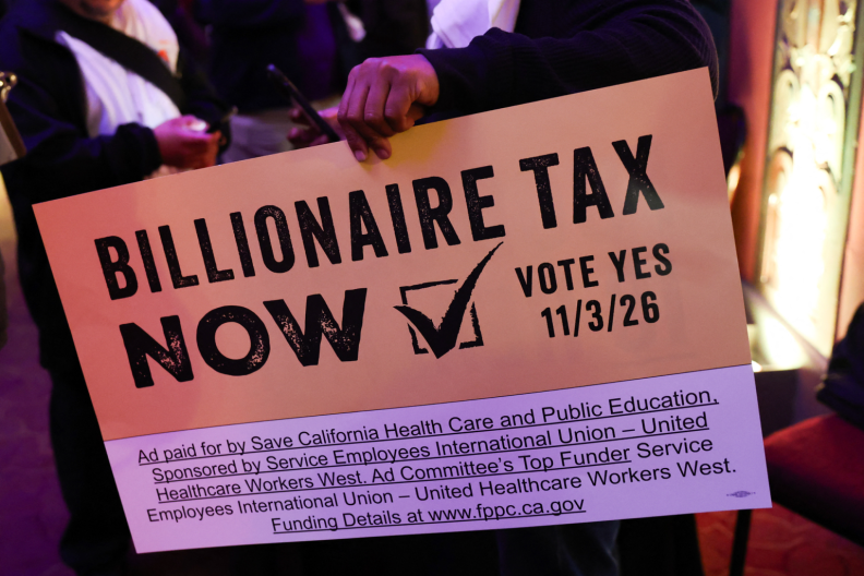 Source-feed image associated with California billionaires tax has slim lead in new poll