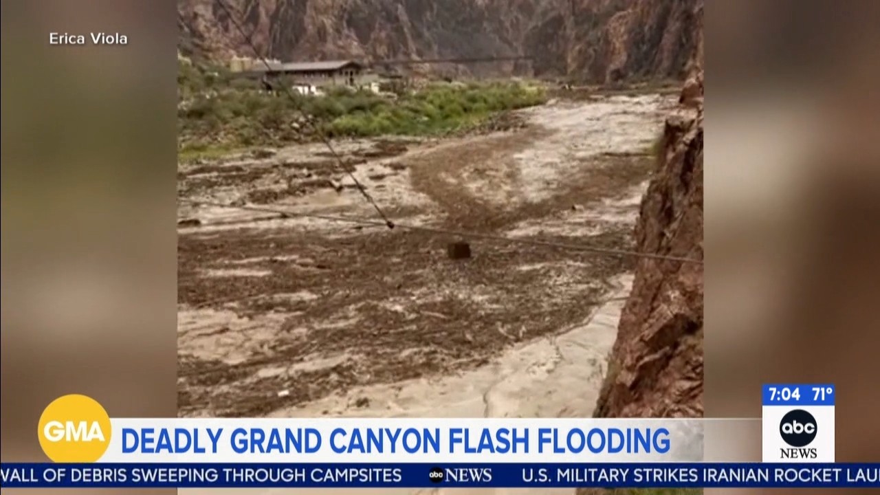 Source-feed image associated with Grand Canyon braces for more storms after deadly flash flood, about 15 people still missing