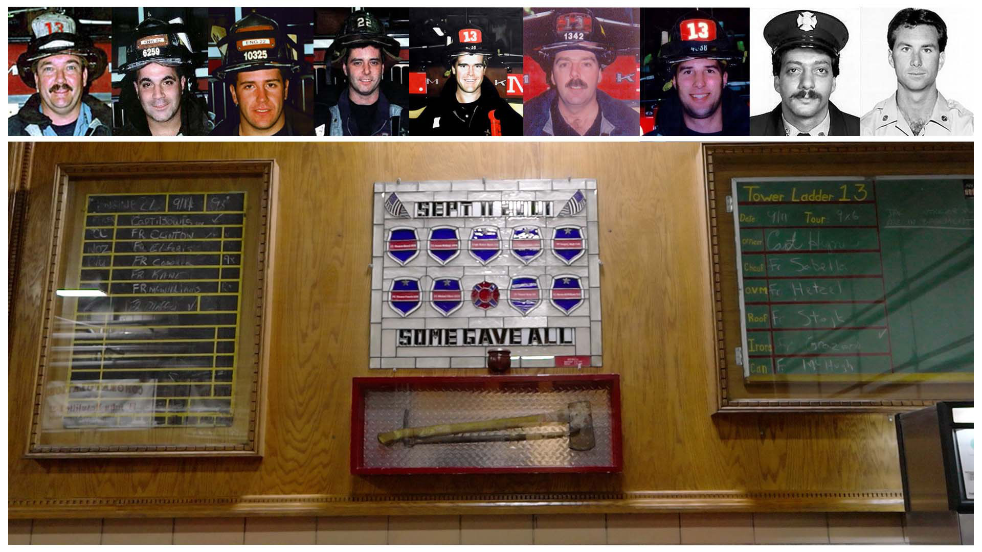 Source-feed image associated with A firehouse tribute to the nine men who never came home after 9/11