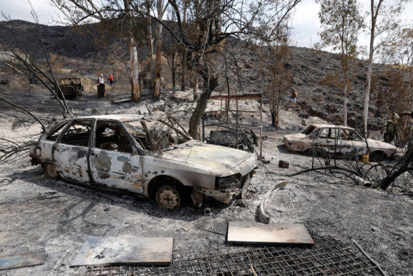 Source-feed image associated with Europe Battles Growing Wildfires After Relentless Heat