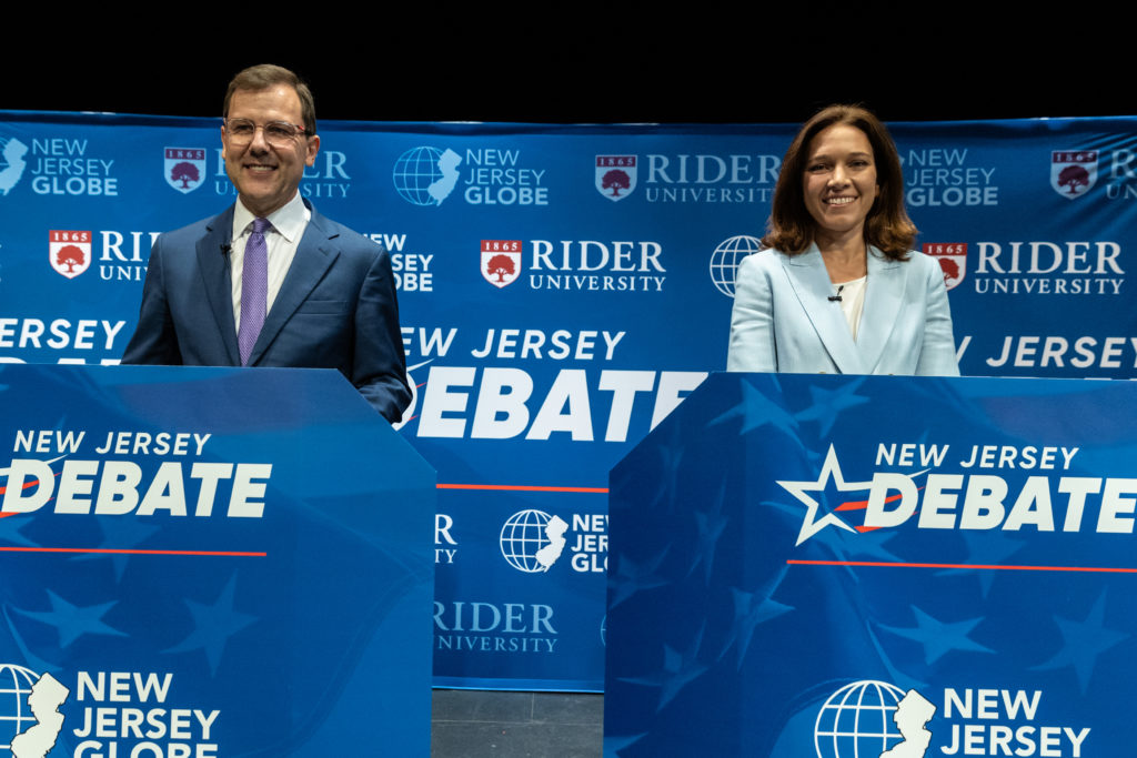 Image from linked report: New Jersey Republican Tom Kean Jr. and Democrat Rebecca Bennett clash in debate
