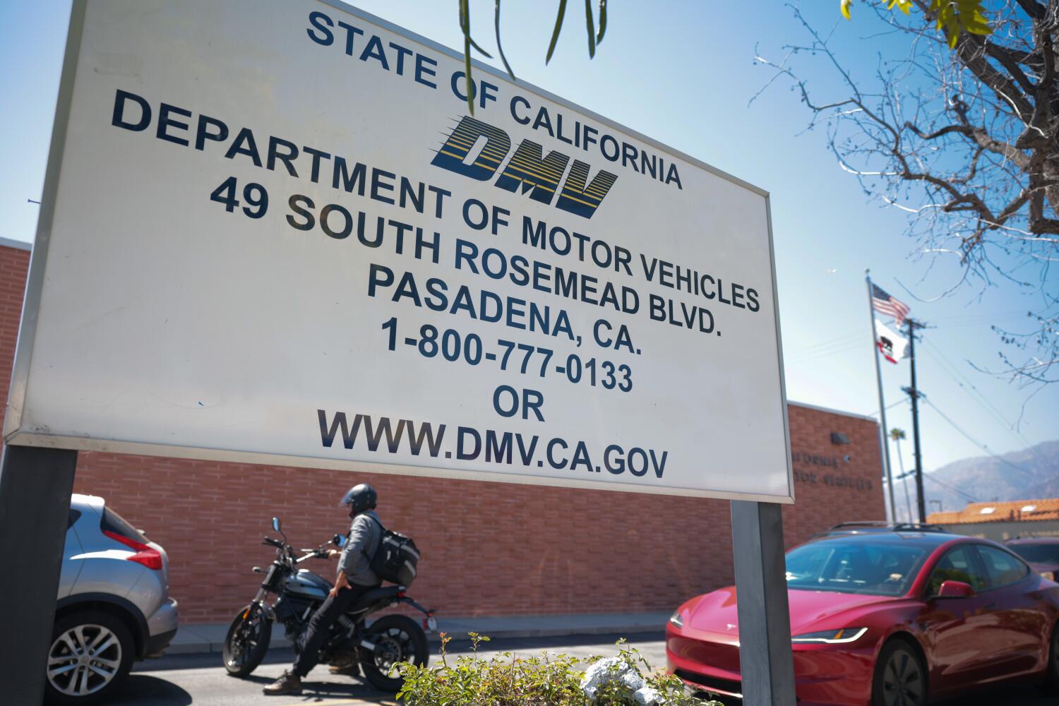 Source-feed image associated with DMV says suspected cheating is why 11,000 Californians must retake the written test