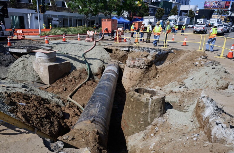 Source-feed image associated with West Hollywood water main repairs continue, but no completion date yet