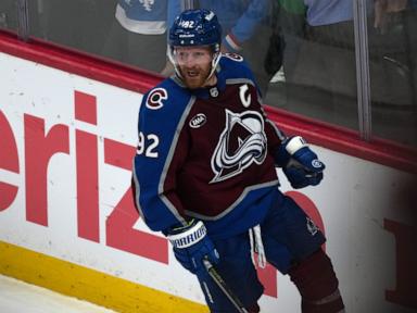 Source-feed image associated with Gabriel Landeskog uses in-skate sensors, AI-driven movement platform to manage his knee and workload