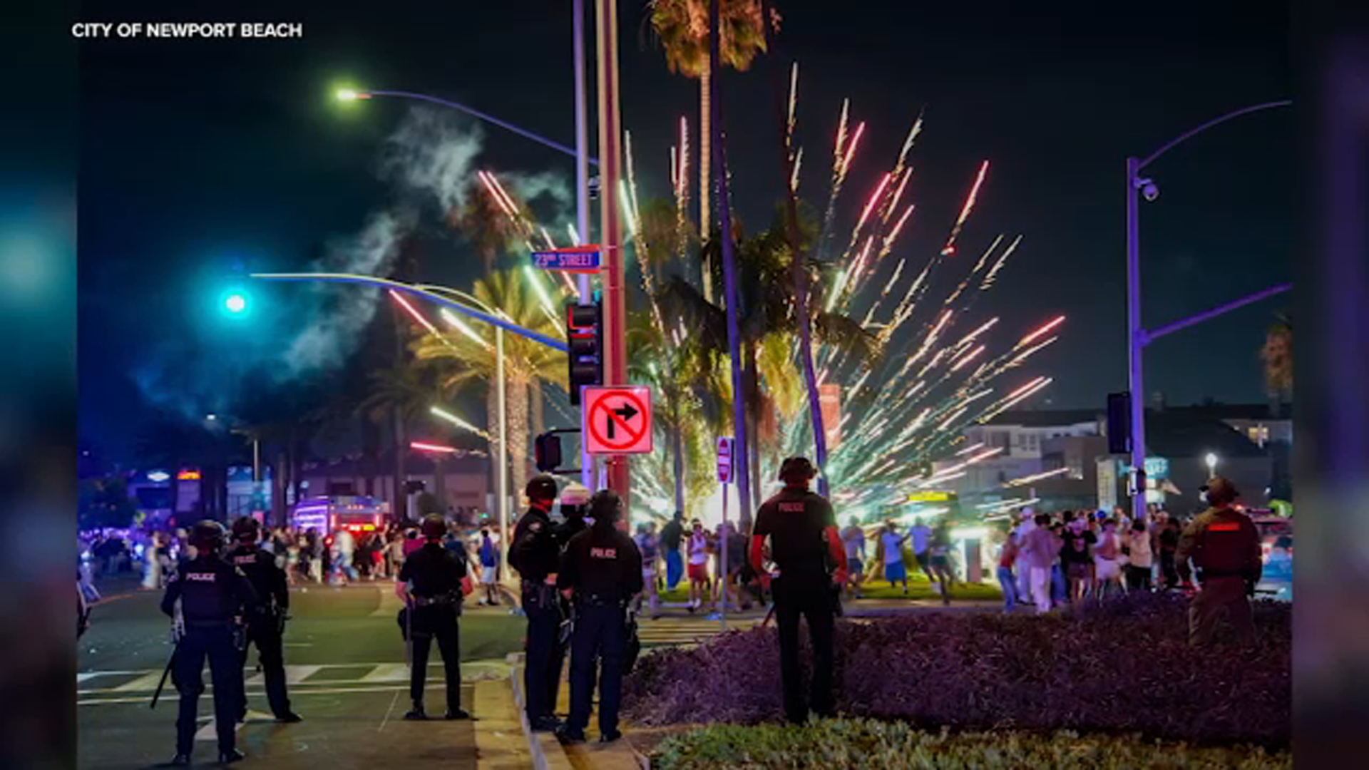 Source-feed image associated with Over 400 people arrested during chaos at Newport Beach July 4th celebrations, police say