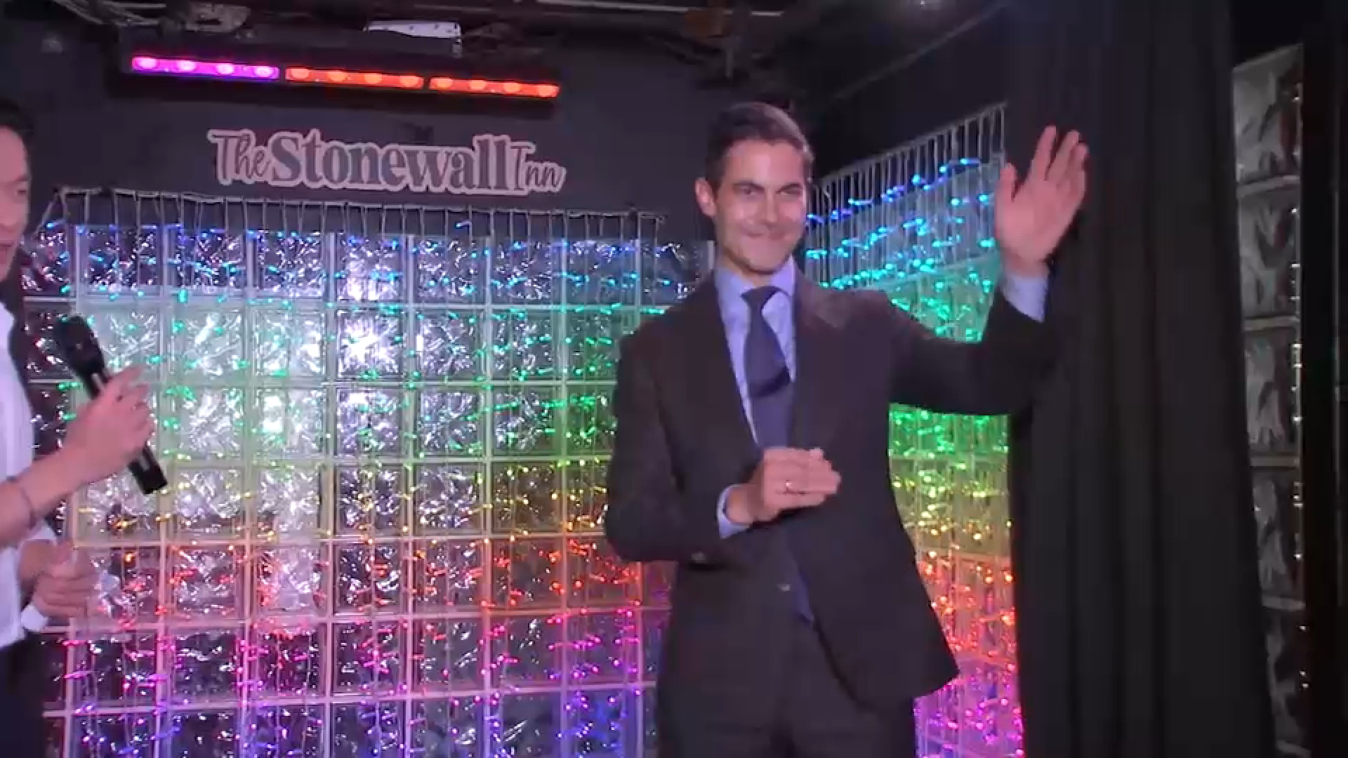 Image from linked report: Netherland's first openly gay prime minister visits NYC's Stonewall Inn