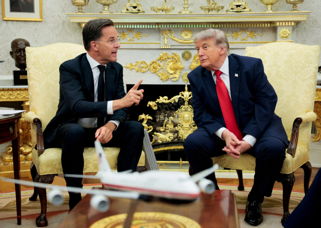 Source-feed image associated with NATO chief faces challenge at summit as Trump demands 'loyalty' and not just burden-sharing