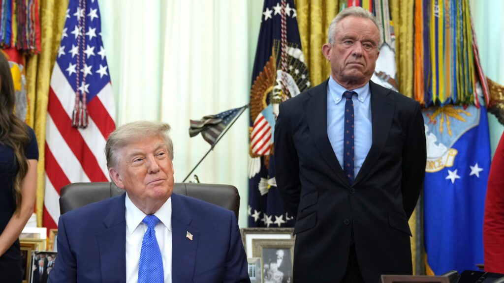 Source-feed image associated with Trump returns to controversial vaccine policy with order questioning childhood schedule