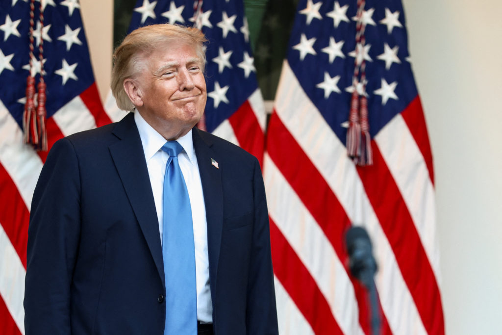 Source-feed image associated with Trump's first major midterm money move: A $10 million Texas Senate ad blitz