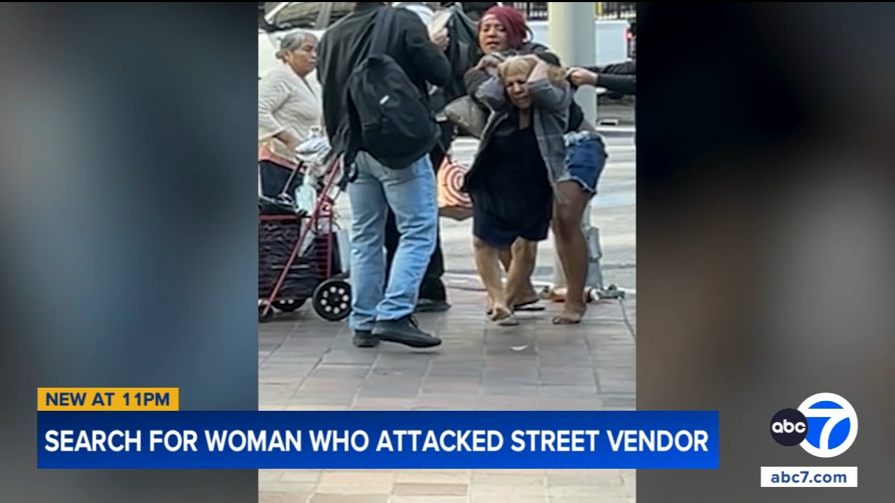 Source-feed image associated with Street vendor suffers brutal attack while working in downtown Los Angeles, video shows