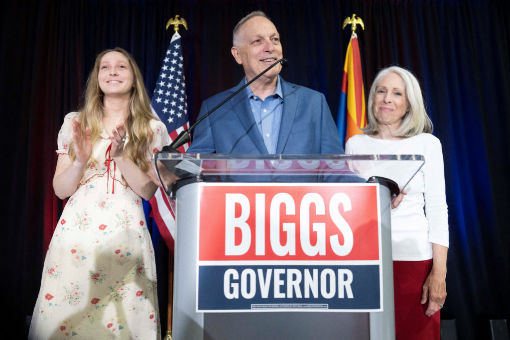 Source-feed image associated with Andy Biggs wins Republican nomination to challenge Democrat Katie Hobbs for Arizona governor