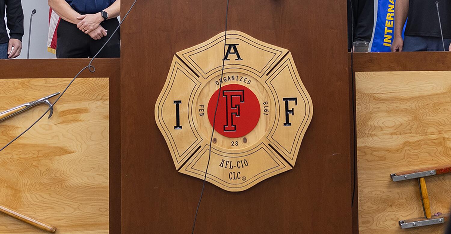 Source-feed image associated with Ex-officer for L.A. firefighters union charged with stealing from charity