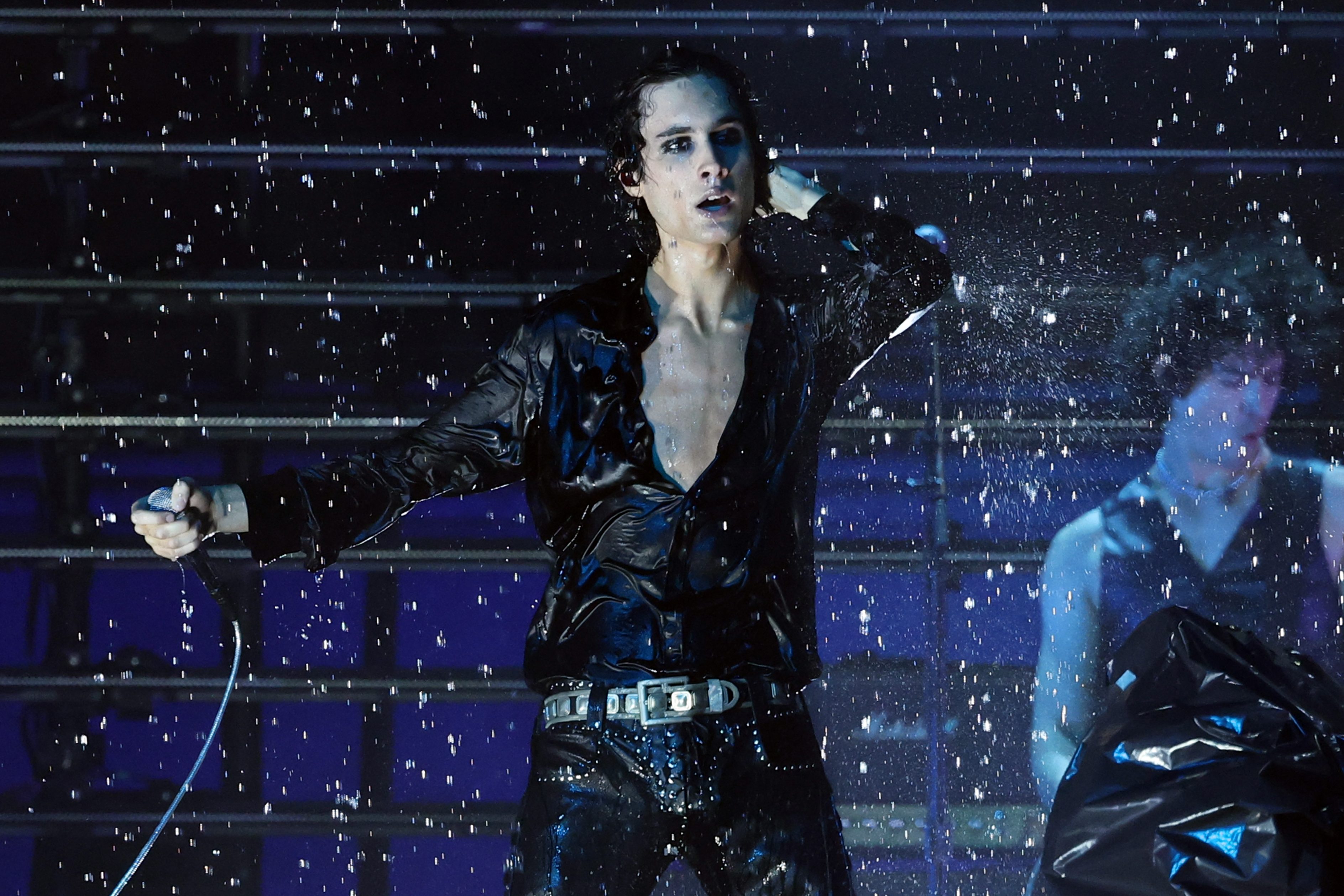Source-feed image associated with Sombr Makes It Rain at the American Music Awards With Splashy Version of ‘Homewrecker’