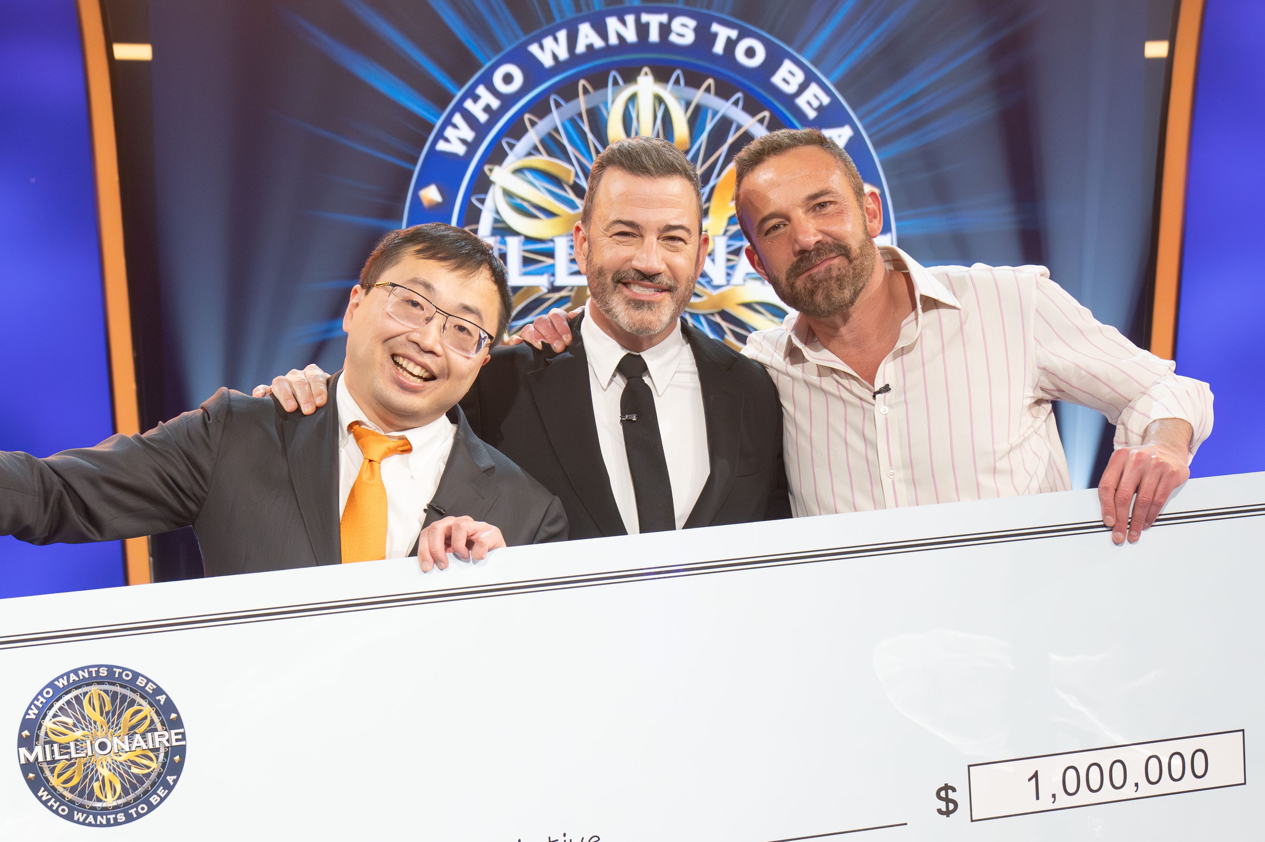 Source-feed image associated with Ben Affleck Wins $1 Million Prize on ‘Who Wants to Be a Millionaire,’ One Year After Matt Damon Did the Same