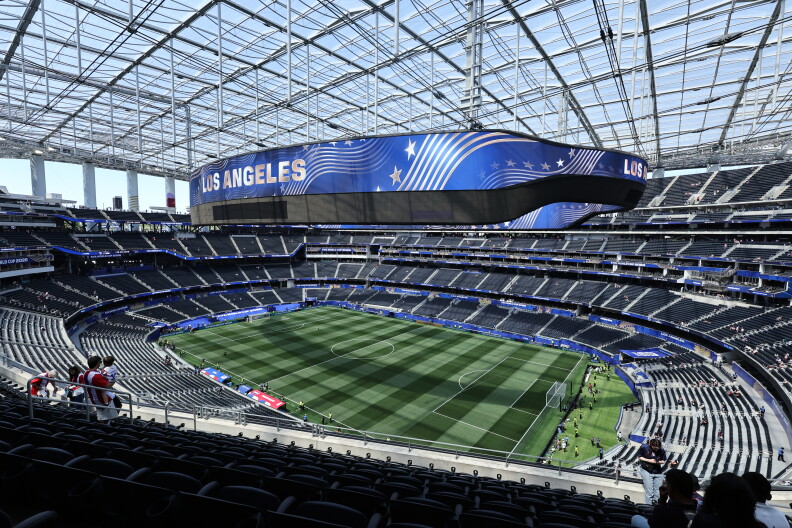 Source-feed image associated with FBI seizes drones near SoFi Stadium and the Coliseum during the World Cup