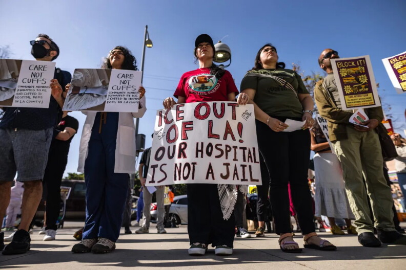 Source-feed image associated with More people are showing up to hospitals in ICE custody. A new report teaches staff how to respond