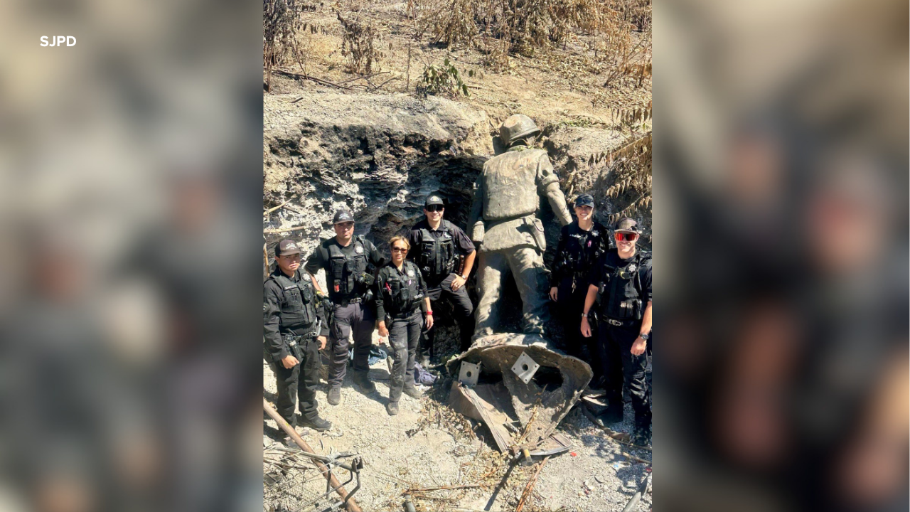Source-feed image associated with San Jose police recover large Vietnamese memorial statue stolen from community garden