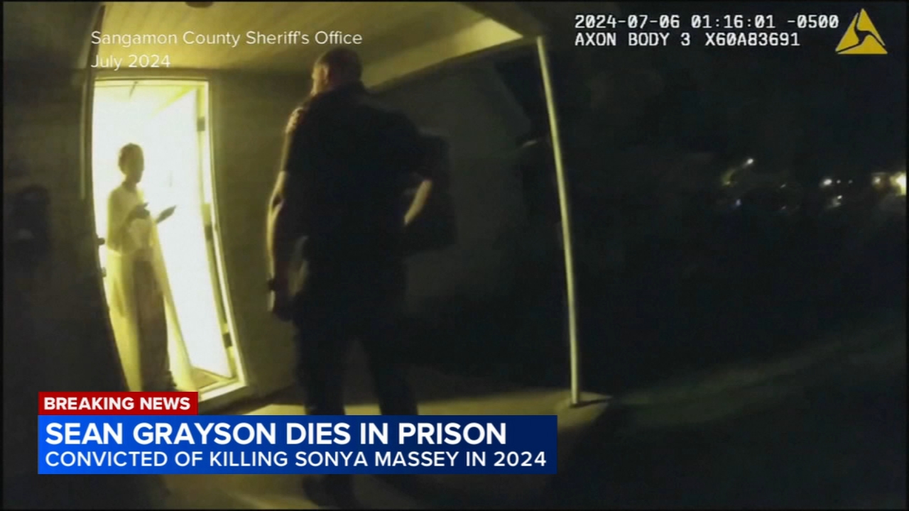 Source-feed image associated with Sean Grayson, former Illinois deputy convicted of killing Sonya Massey, dies in prison, lawyer says
