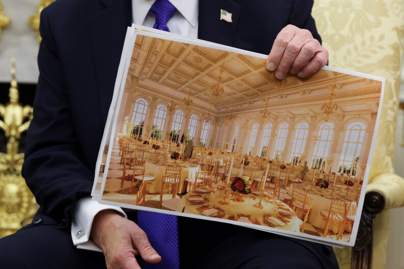 Source-feed image associated with Supreme Court allows Trump's ballroom construction to continue for now