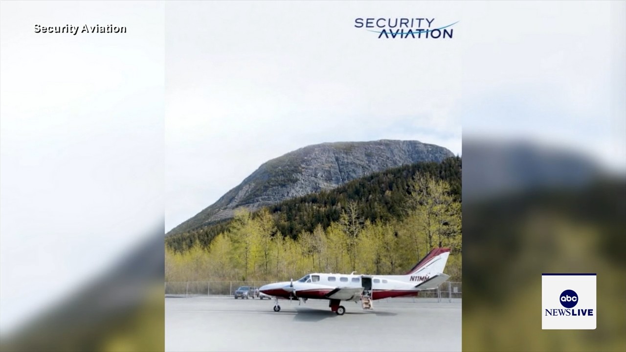 Source-feed image associated with 'No survivors' after plane with 8 aboard crashes in Alaska: Officials