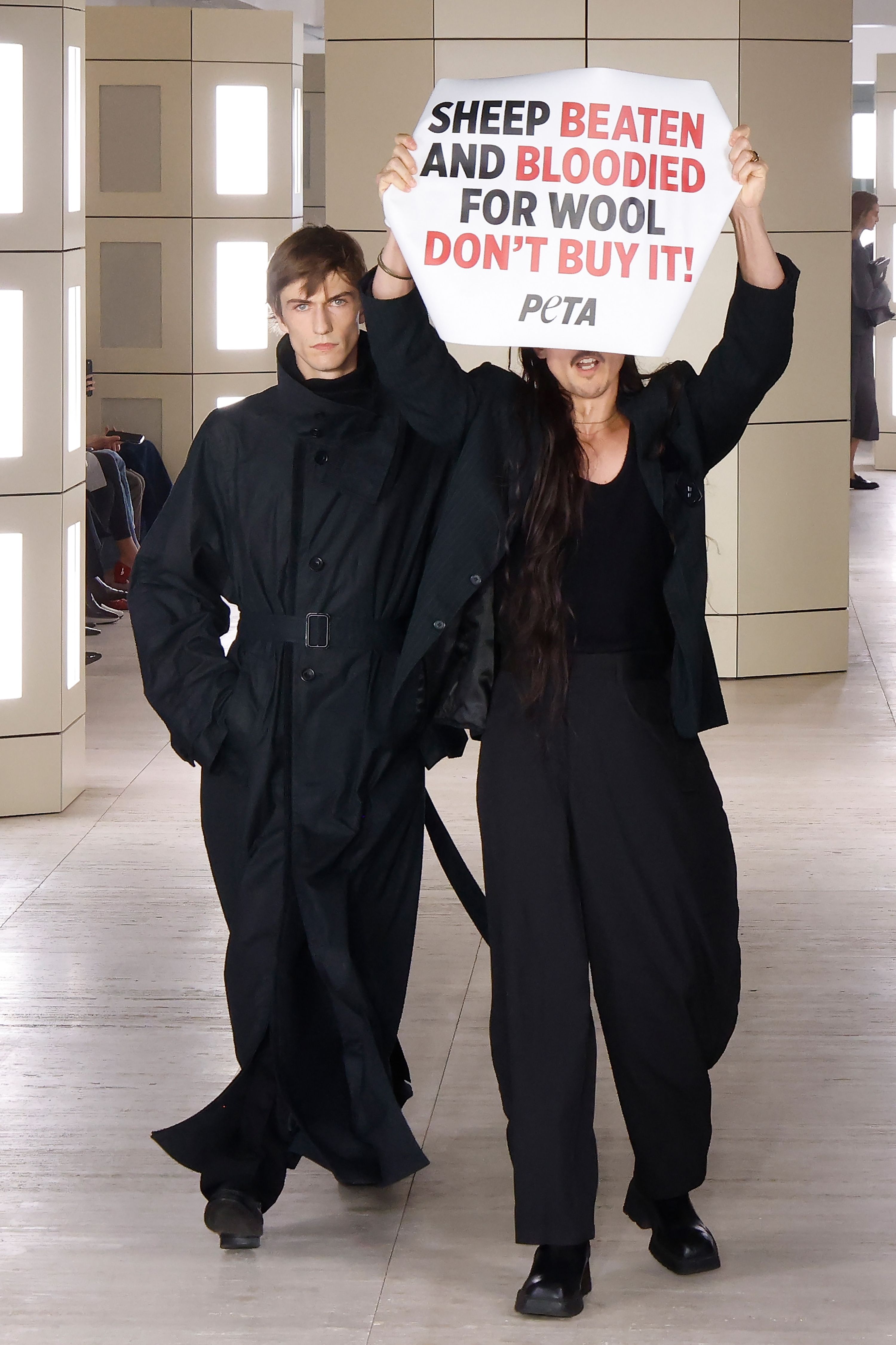 Source-feed image associated with Clash Between CFDA and Peta Protestors Disrupts NYFW