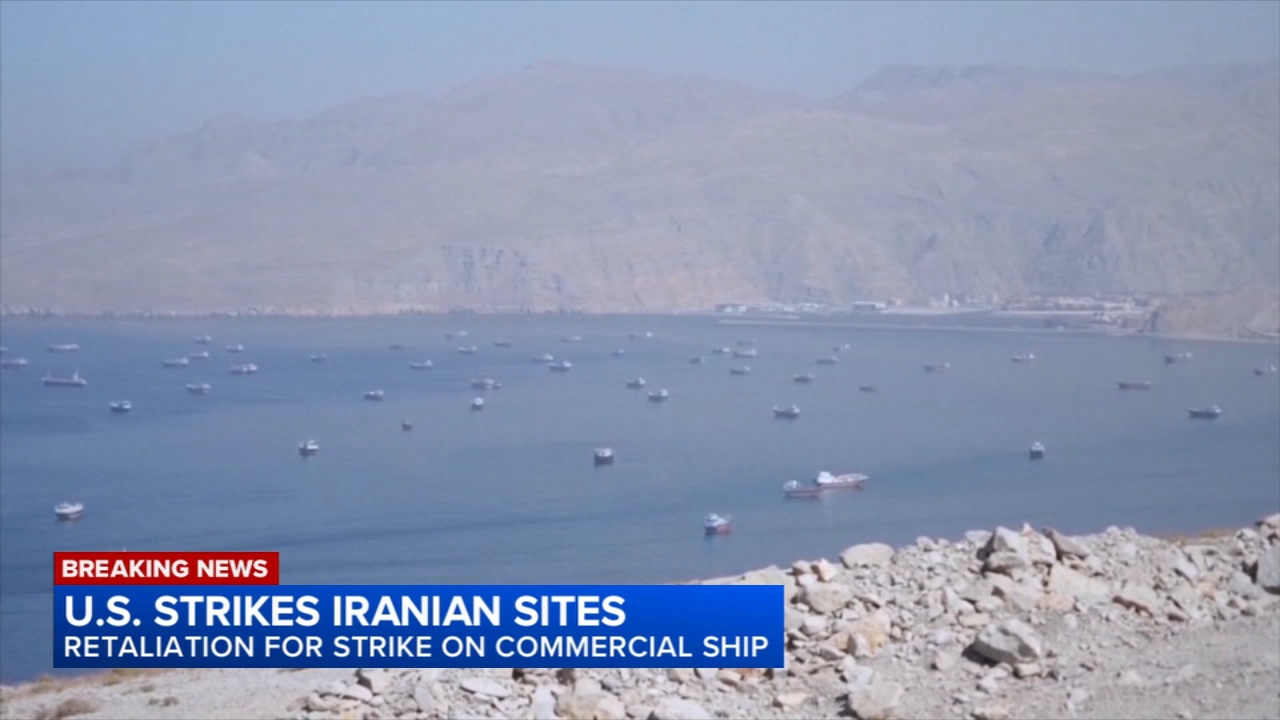 Source-feed image associated with US strikes Iran to respond to attack on ship that Trump says violated ceasefire