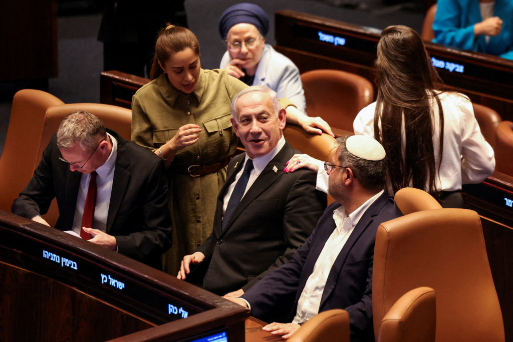 Source-feed image associated with Netanyahu says Israel will not withdraw from Gaza until Hamas is completely disarmed