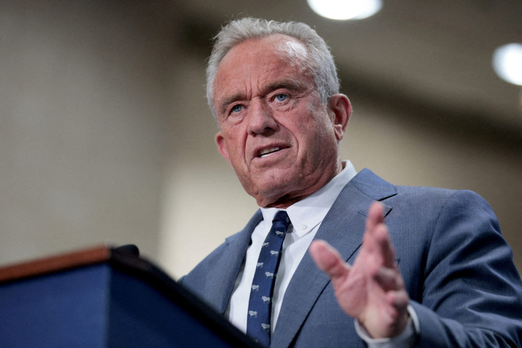 Source-feed image associated with WATCH: RFK Jr. speaks at conference for anti-vaccine group he founded