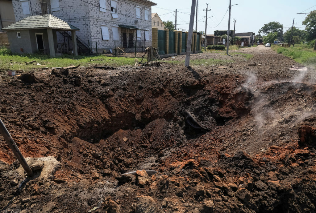 Source-feed image associated with Russia and Ukraine trade drone attacks with 5 people killed in each country