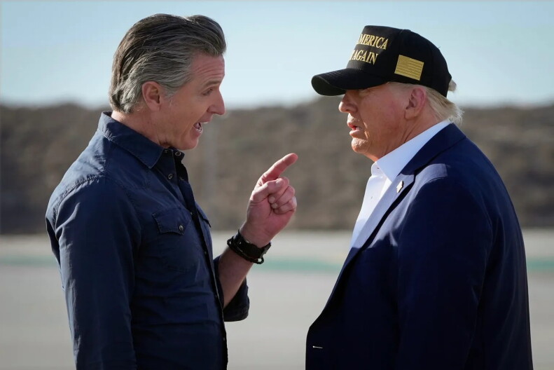 Source-feed image associated with Newsom says he’s on Trump’s ‘hit list’ as Justice Department interviews governor’s friends
