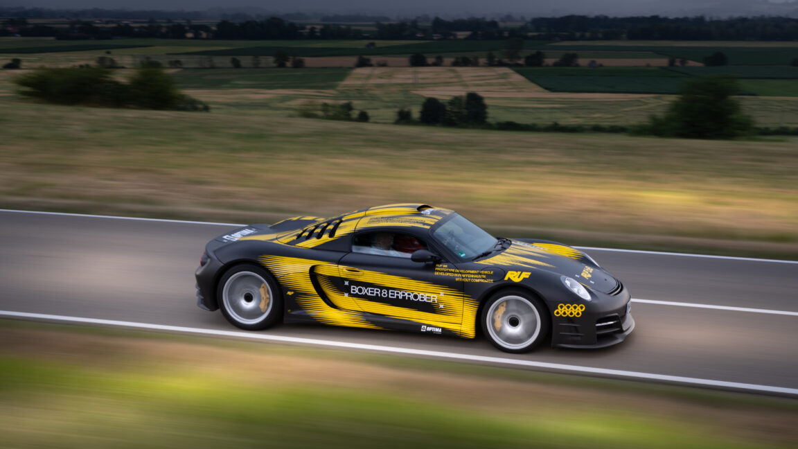 Source-feed image associated with Ruf debuts new flat-eight engine at Goodwood