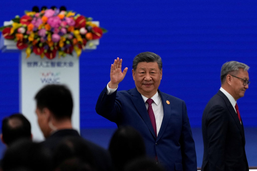 Source-feed image associated with China's Xi calls for more global efforts to guide AI, chides U.S. for its curbs on tech sharing