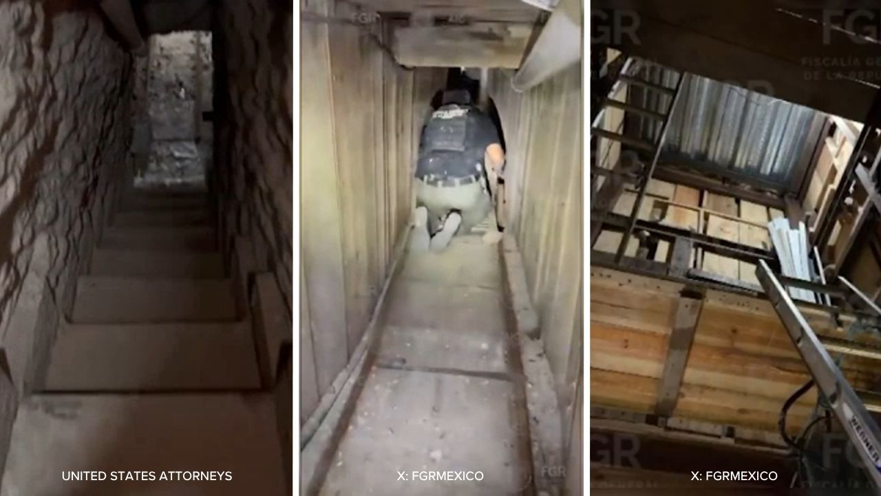 Source-feed image associated with Mexican authorities uncover cross-border tunnel in Tijuana likely used for drug, weapons trafficking