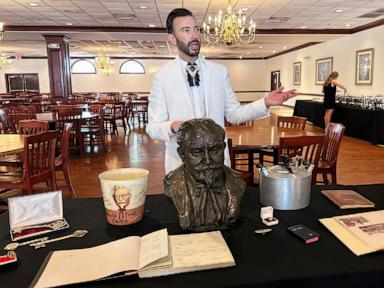 Source-feed image associated with KFC founder Colonel Sanders' personal items, former home up for auction
