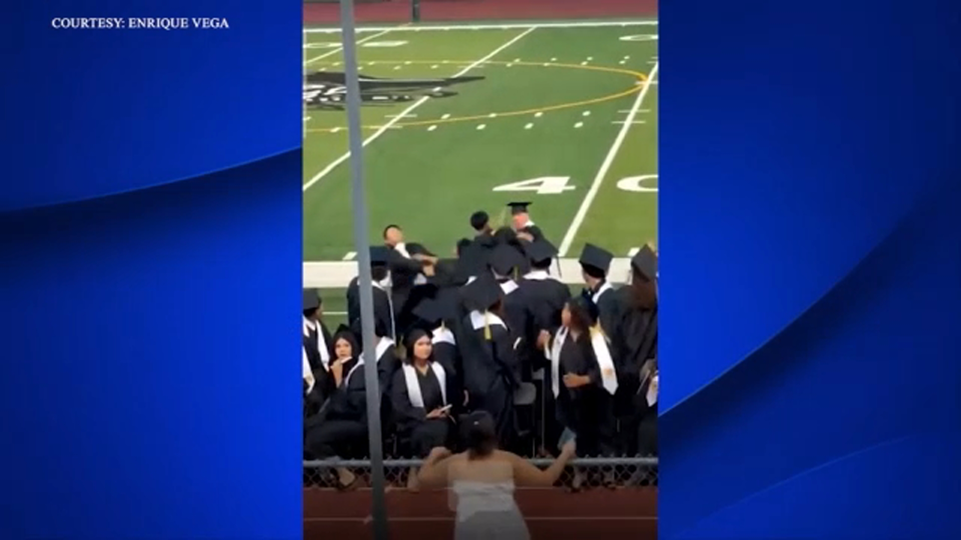 Source-feed image associated with Fight breaks out during Kings Canyon Unified graduation, five arrested