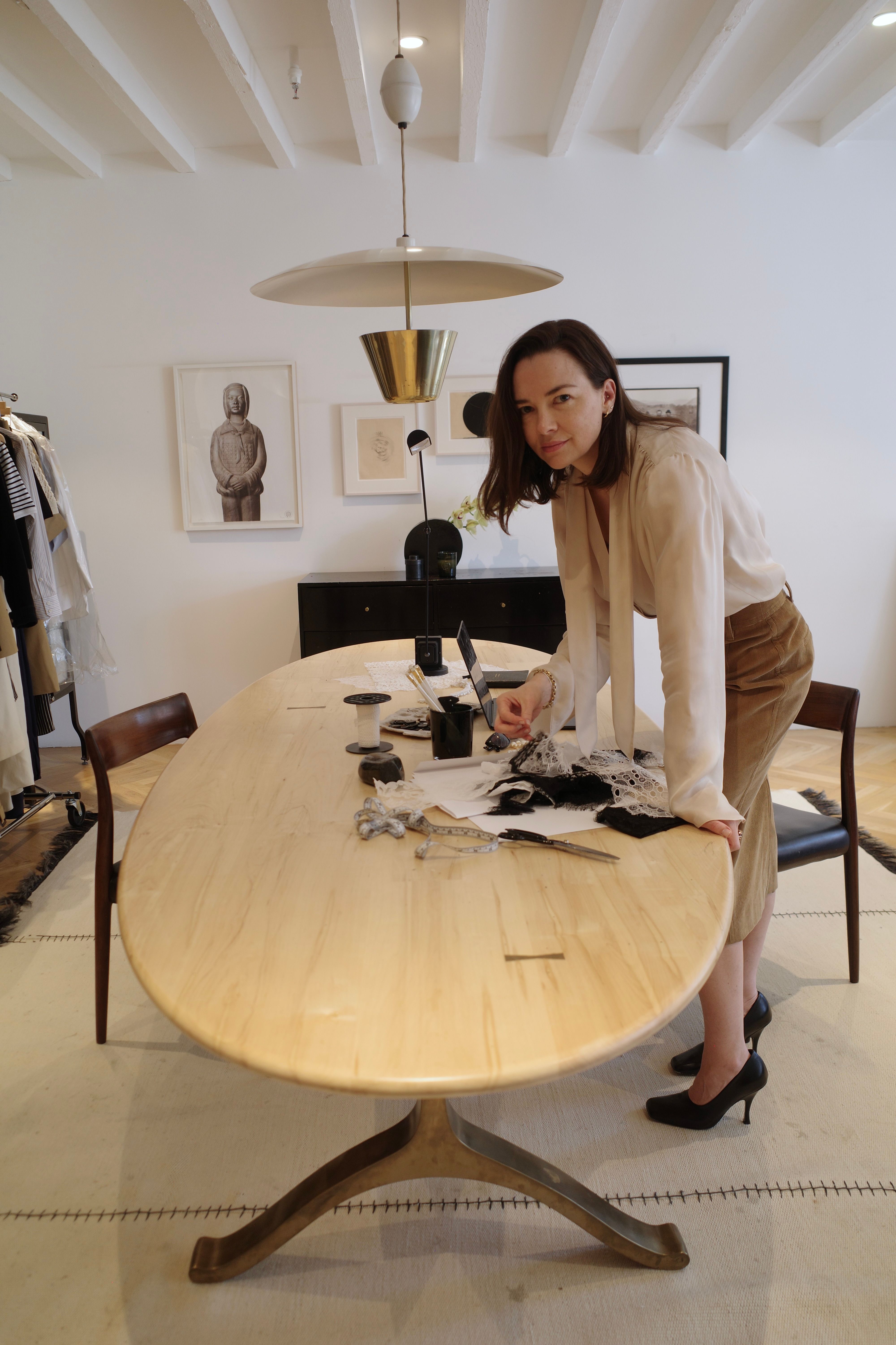 Source-feed image associated with 9-5: How Maria McManus Layers Feminine Staples With Sharp Tailoring
