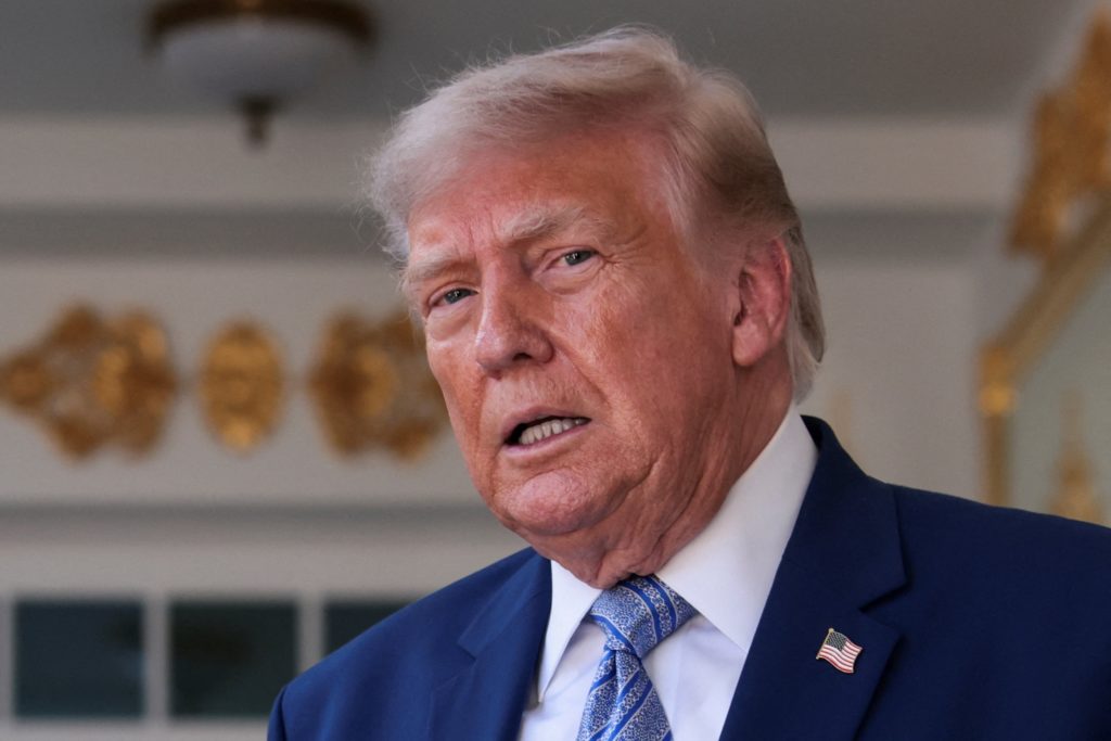 Source-feed image associated with News Wrap: Trump announces new tariffs on dozens of countries