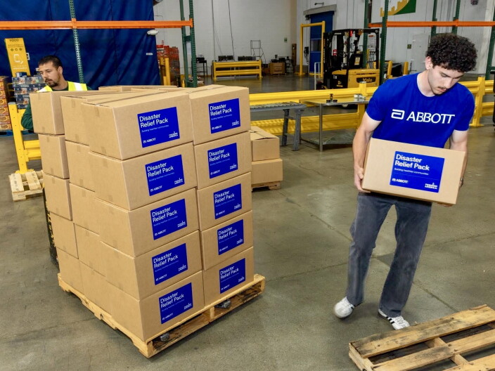 Image from linked report: LA food bank now stocking disaster relief packs