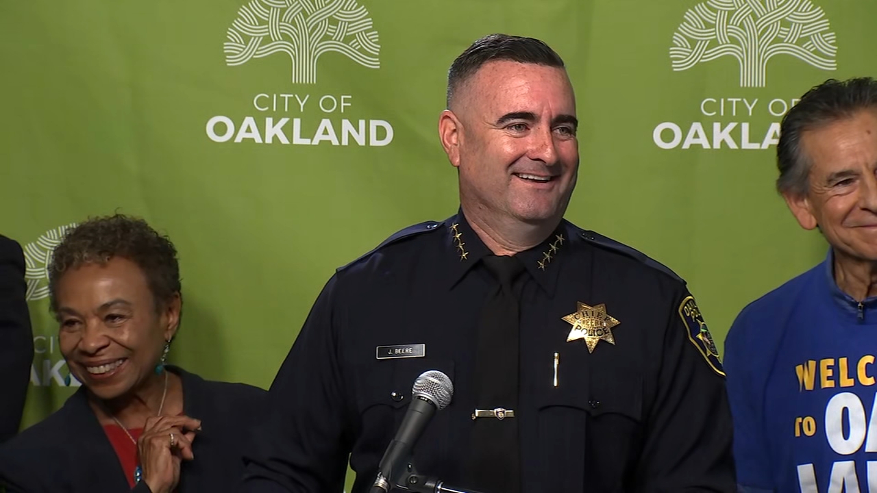 Source-feed image associated with Oakland Interim Police Chief James Beere appointed to permanently lead OPD